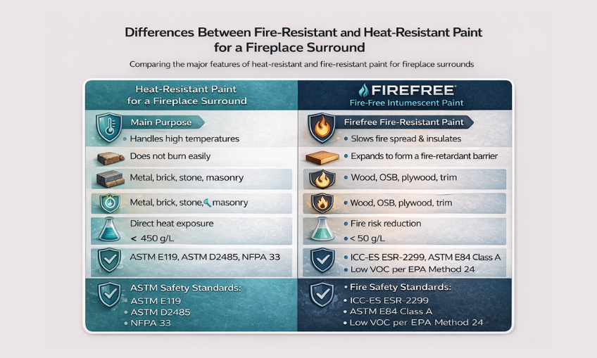 Heat-Resistant Vs. Fire-Resistant Paint: Which Paint Is Better for a Fireplace Surround?