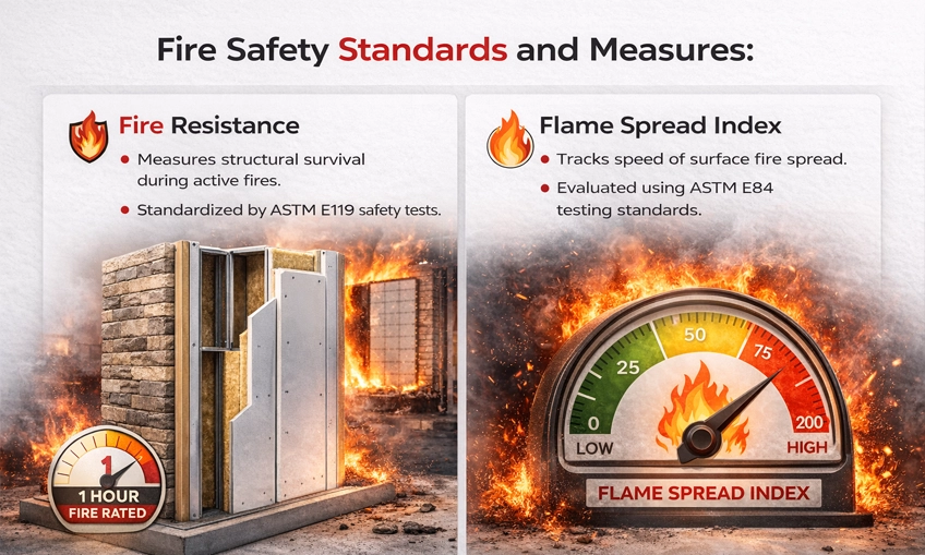 Fire Resistance vs Flame Spread Index (FSI) in Timber