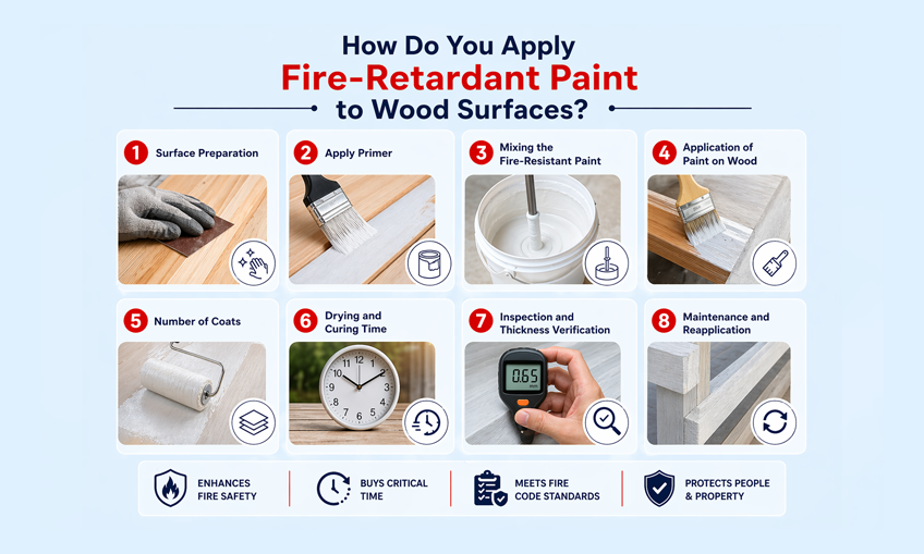 How Do You Apply Fire-Retardant Paint to Wood Surfaces