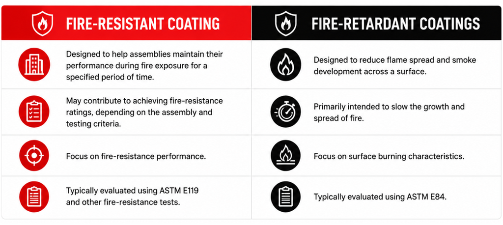 Fire-Retardant vs Fire-Resistant Coatings